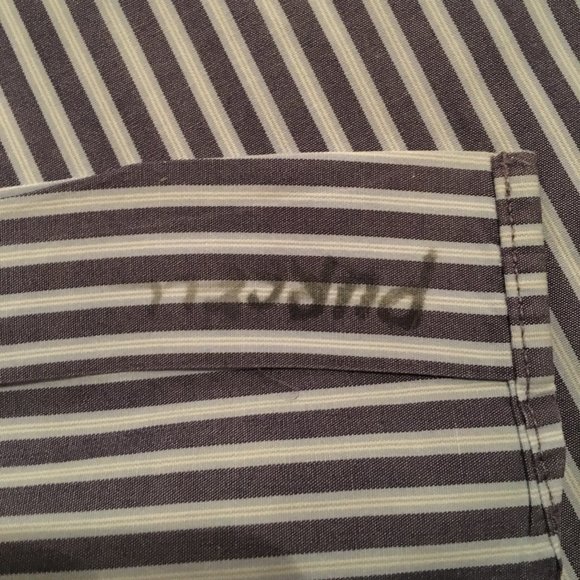 Thomas Pink Long Sleeve Button Down Shirt Mens Slim Fit Striped - Picture 4 of 4